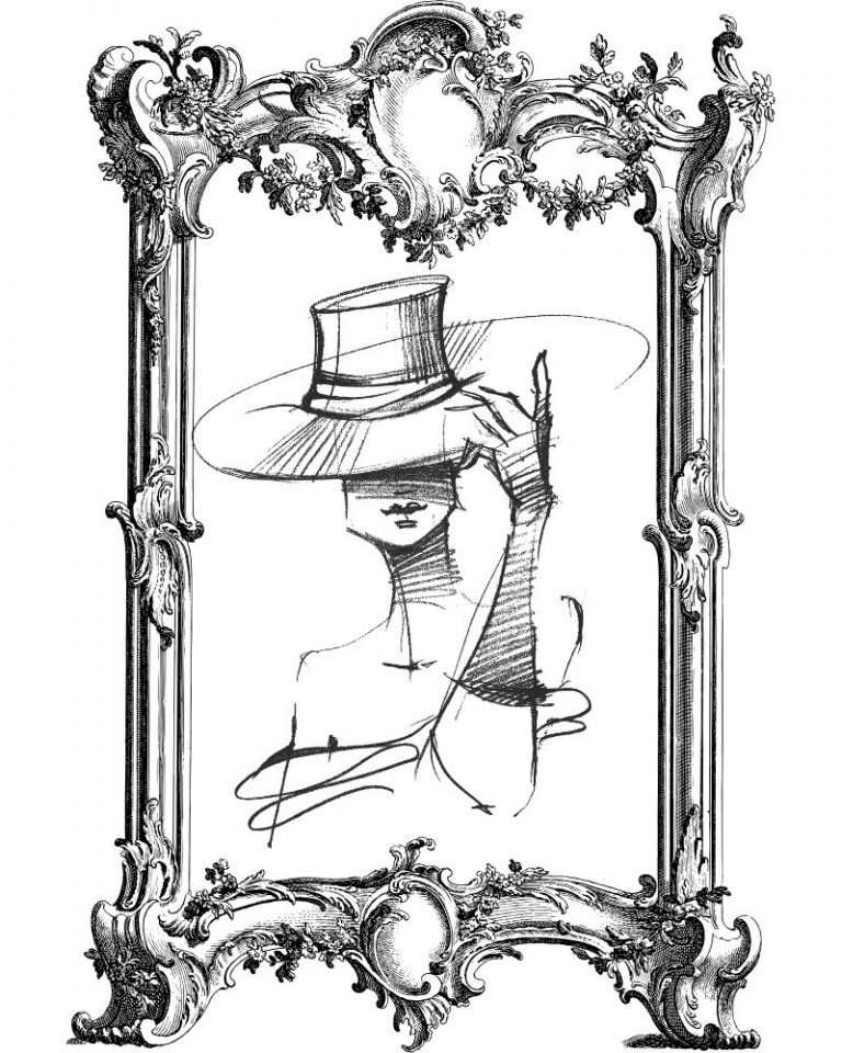 The Divorce Effect - woman face - mirror - sketch