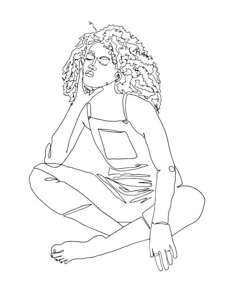 bored woman sitting and healing